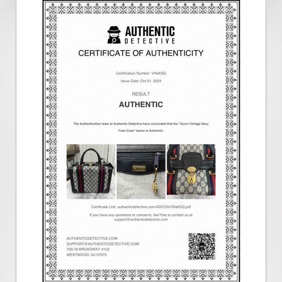 Vintage Gucci | Navy Train Case Luggage Bag - Picture 17 of 17